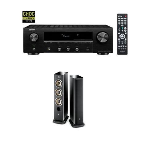 Amplificateur Denon DRA-800H Black + Enceinte colonne Focal Aria 926 Noir Vendue par paire