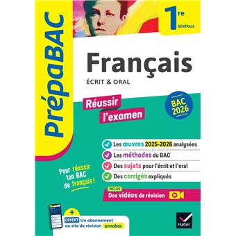 Prépabac Français 1re générale - Bac de français 2024 (écrit & oral)
