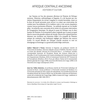 Afrique centrale ancienne. Histoire et culture