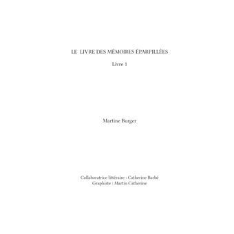 Le livre des mémoires éparpillées