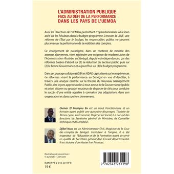 L'administration publique face au défi de la performance dans les pays de l'UEMOA