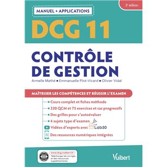 DCG 11- Contrôle de gestion : Manuel et Applications