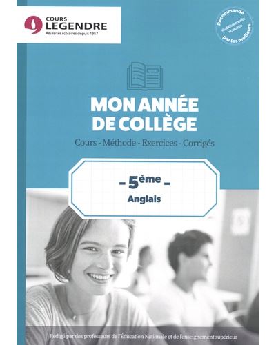 Cours Legendre Anglais 5ème Mon année