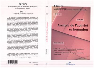 Analyse de l'activité et formation