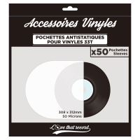 100 sous pochettes en papier doublées antistatiques blanches pour vos vinyles  33 Tours - Unknown - Accessoire Audio - Achat & prix
