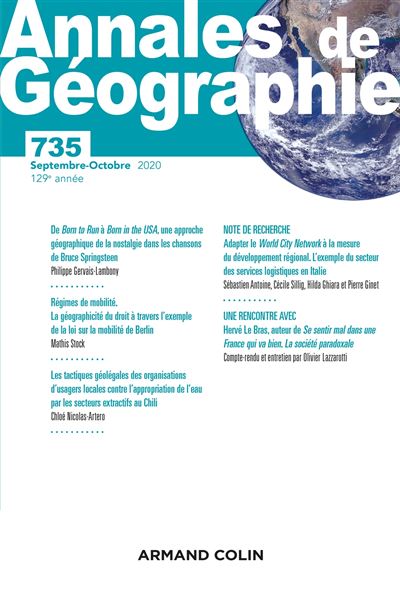Annales de géographie - N° 735 5/2020