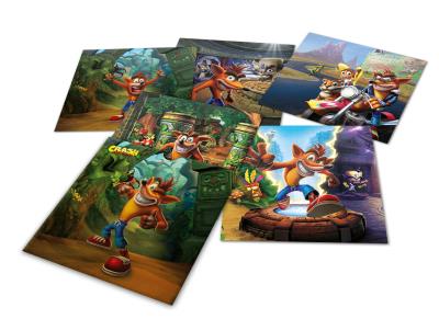 Pochette de 5 lithographies Crash Bandicoot