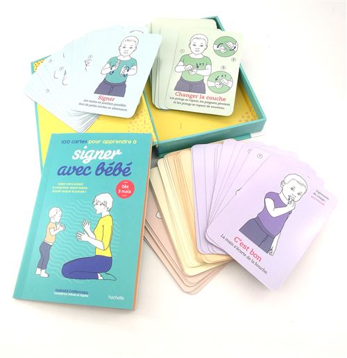 100 Cartes Pour Apprendre A Signer Avec Bebe Aidez Votre Enfant A S Exprimer Avant Meme D Avoir Acquis La Parole Broche Isabelle Cottenceau Achat Livre Fnac