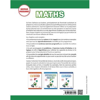 Spécialité Mathématiques Terminale - Pour se préparer efficacement au Bac et aux études supérieures - Nouveaux programmes
