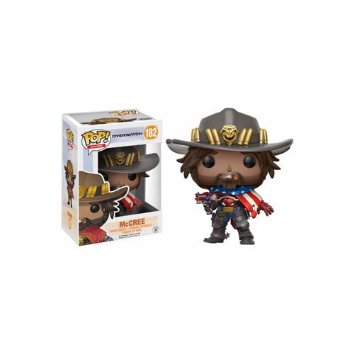 Figurines Personnages Funko Figurine Overwatch - Mccree Usa Flag Exclu Pop 10Cm
