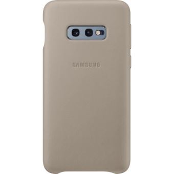Samsung Leather Cover EF-VG970 - Achterzijde behuizing voor mobiele telefoon - leer - grijs - voor Galaxy S10e, S10e (Unlocked), S10e Enterprise Edition - 1