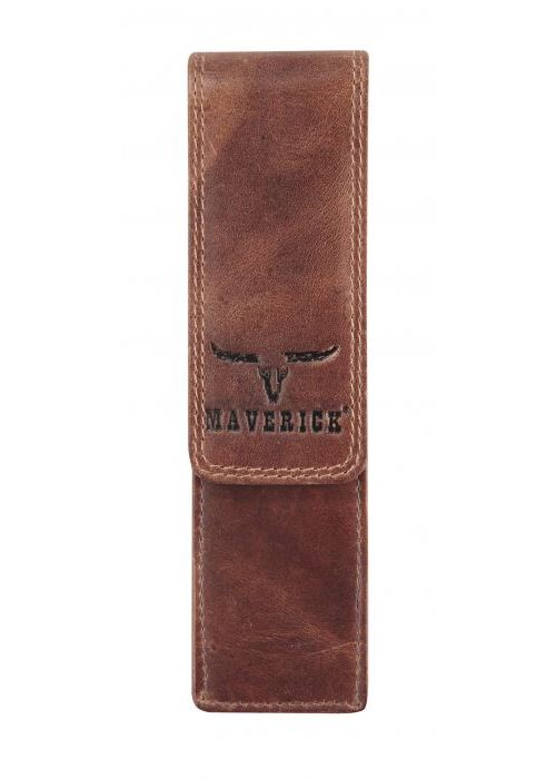 Maverick Pen etui voor 2 pennen donkerbruin.