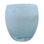 Bougie verre soufflé perle blanche 340 Gr