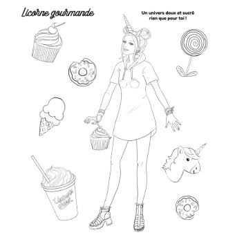 Ma pochette Mode Licorne  - Cartes à gratter et à colorier