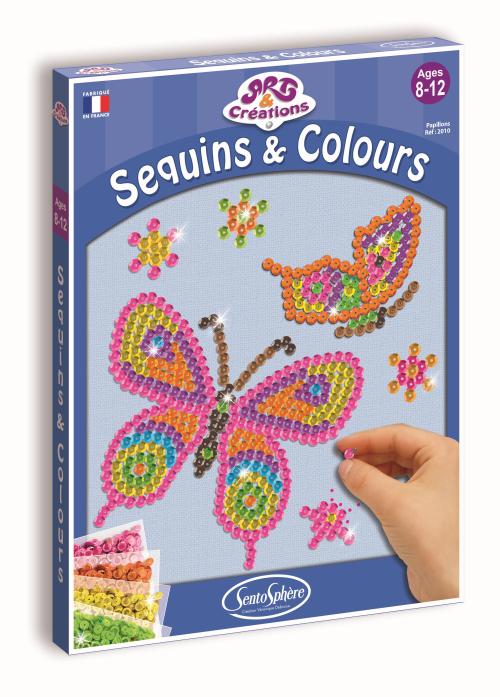 Kit Creativo Con Paillettes Papillon Sentosphère - Arte E Decorazione Con Sequins Per Bambini - Foto 2