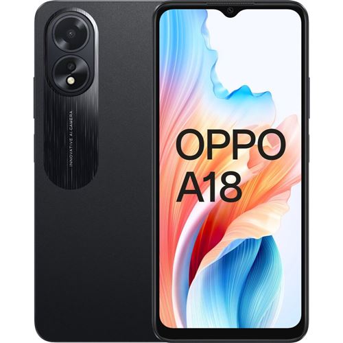 Smartphone Oppo A18 5G Double nano SIM 128 Go 6.56 Glowing Black