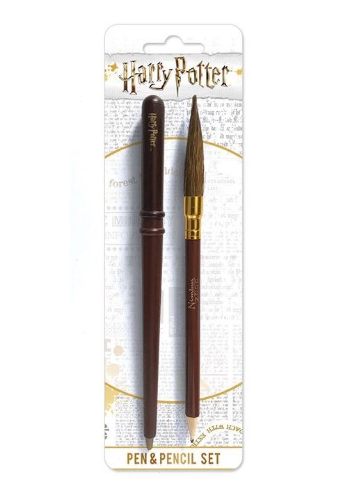 Pyramid Harry Potter-Pen &Amp; Pencil Set-Wand &Amp; Broon