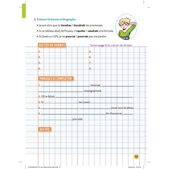 Petit cahier LAROUSSE d'orthographe et de dictées CM2