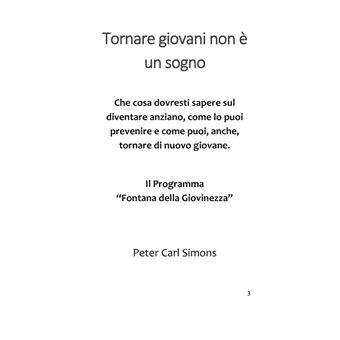 Tornare giovani non è un sogno