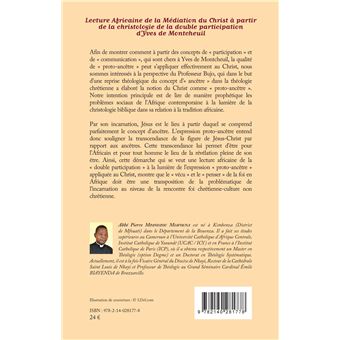 Lecture Africaine de la Médiation du Christ à partir de la christologie de la double participation d'Yves de Montcheuil