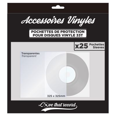 Pochettes transparentes de protection pour vinyle x 25 : Objet dérivé en  Produits Dérivés Audio : tous les disques à la Fnac