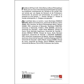 Revue Philosophique Bantu