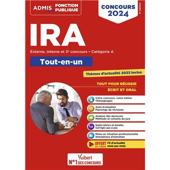 Concours d'accès aux IRA - Catégorie A - Méthode et entraînement