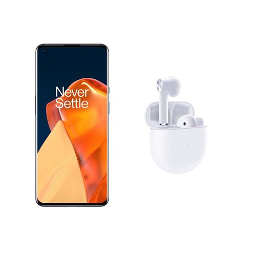 Pack Smartphone OnePlus 9 Pro 6,7 128 Go Double SIM 5G Noir étoile + Ecouteurs sans fil intra-auriculaires Buds E501A Blanc