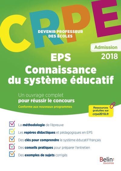 Crpe admission eps/systeme educatif
