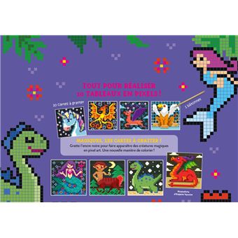 Cartes à gratter pixel art - Créatures magiques