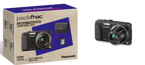 Pack Fnac Compact Panasonic Lumix DMC TZ37 + Etui + Carte mémoire