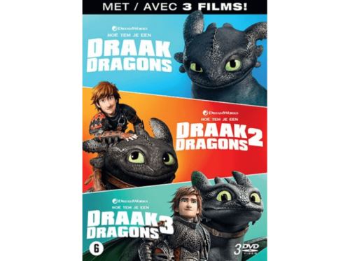 Hoe Tem Je Een Draak/Dragons 1-3 DVD Box - DVD Zone 2 - alle DVD's bij