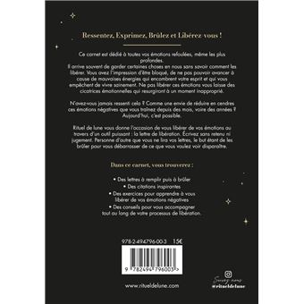 Lettres à brûler - Le carnet pour évacuer ses émotions