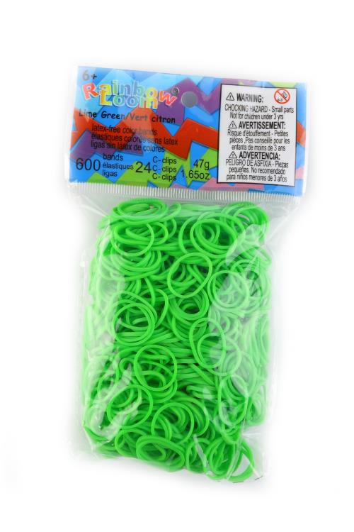 Recharges 600 élastiques Rainbow Loom Vert citron
