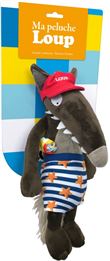 La peluche loup à la plage