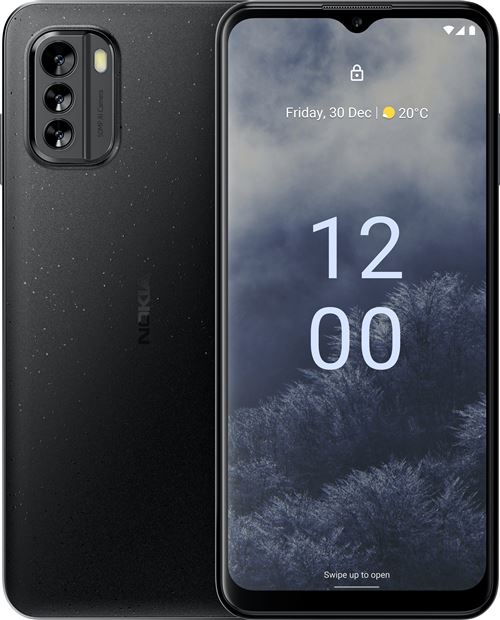 Nokia G60 5G - 5G smartphone - double SIM - RAM 4 Go / Mémoire interne 128 Go - microSD slot - 6.58 - 2400 x 1080 pixels (120 Hz) - 3 x caméras arrière 50 MP. 5 MP. 2 MP - front camera 8 MP - noir