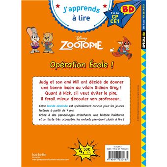 Disney  BD  Fin de CP- CE1 - Zootopie