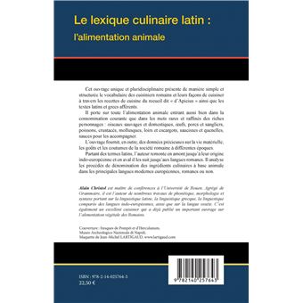 Le lexique culinaire latin : l'alimentation animale