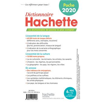 Poche DICTIONNAIRE HACHETTE FRANCAIS