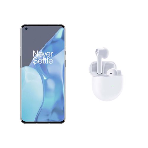 Pack Smartphone OnePlus 9 Pro 6,7 128 Go Double SIM 5G Brume du matin + Ecouteurs sans fil intra-auriculaires Buds E501A Blanc