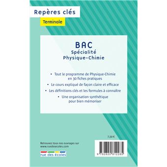 Repères clés bac spécialité physique-chimie