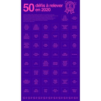 Poster Bucket list: 50 défis à relever en 2020