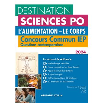Destination Sciences Po Questions contemporaines 2024 - Concours commun IEP