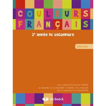 Couleurs Francais 2 Manuel Inconnus Achat Livre Fnac