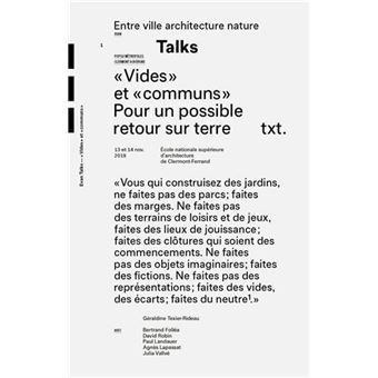 Talks : Vides et communs