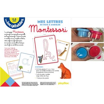 Les incollables - Montessori - Lettres en pâte à modeler