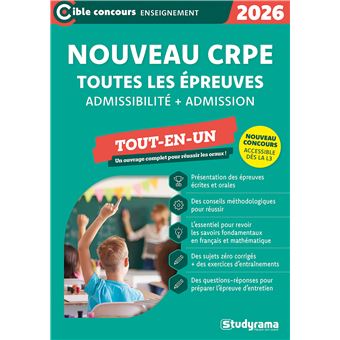 Nouveau CRPE – Toutes les épreuves (admission & admissibilité)