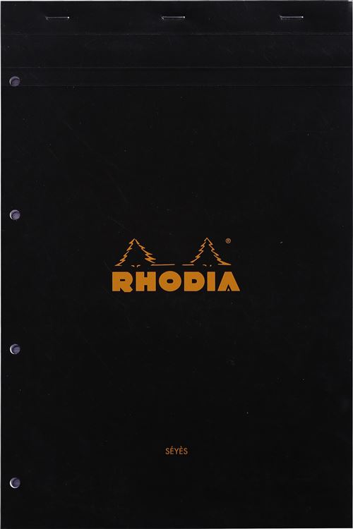 Bloc Rhodia N°20P Sy Noir Perfo 80 Feuilles