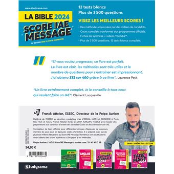 La Bible du Score IAE Message 2024