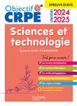Objectif CRPE 2024 - 2025 - Sciences et technologie - épreuve écrite d'admissibilité